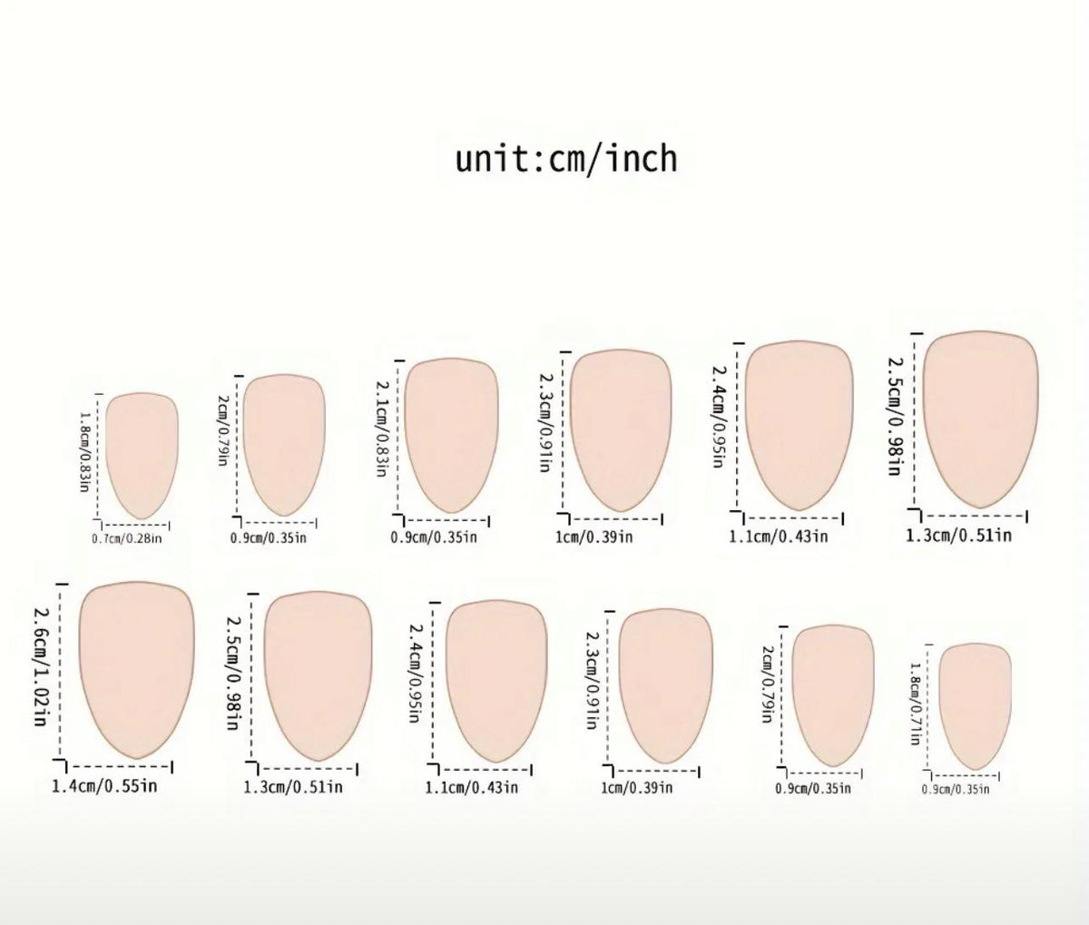 Darling Almond Heart French Tips