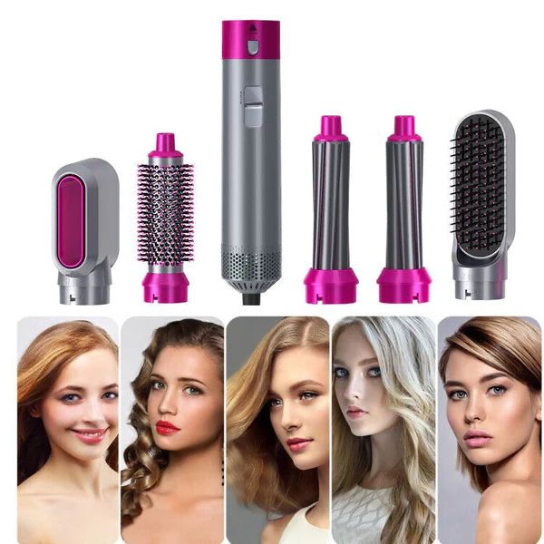 5 in 1 Air Wrap (New 2022 1000W Hot Air Brush + Hair Styler + Hair Straightening Brush + Automatic Curler)