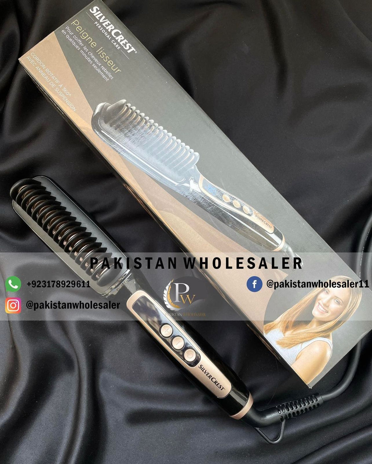 Silver Crest Hair Straightener Brush