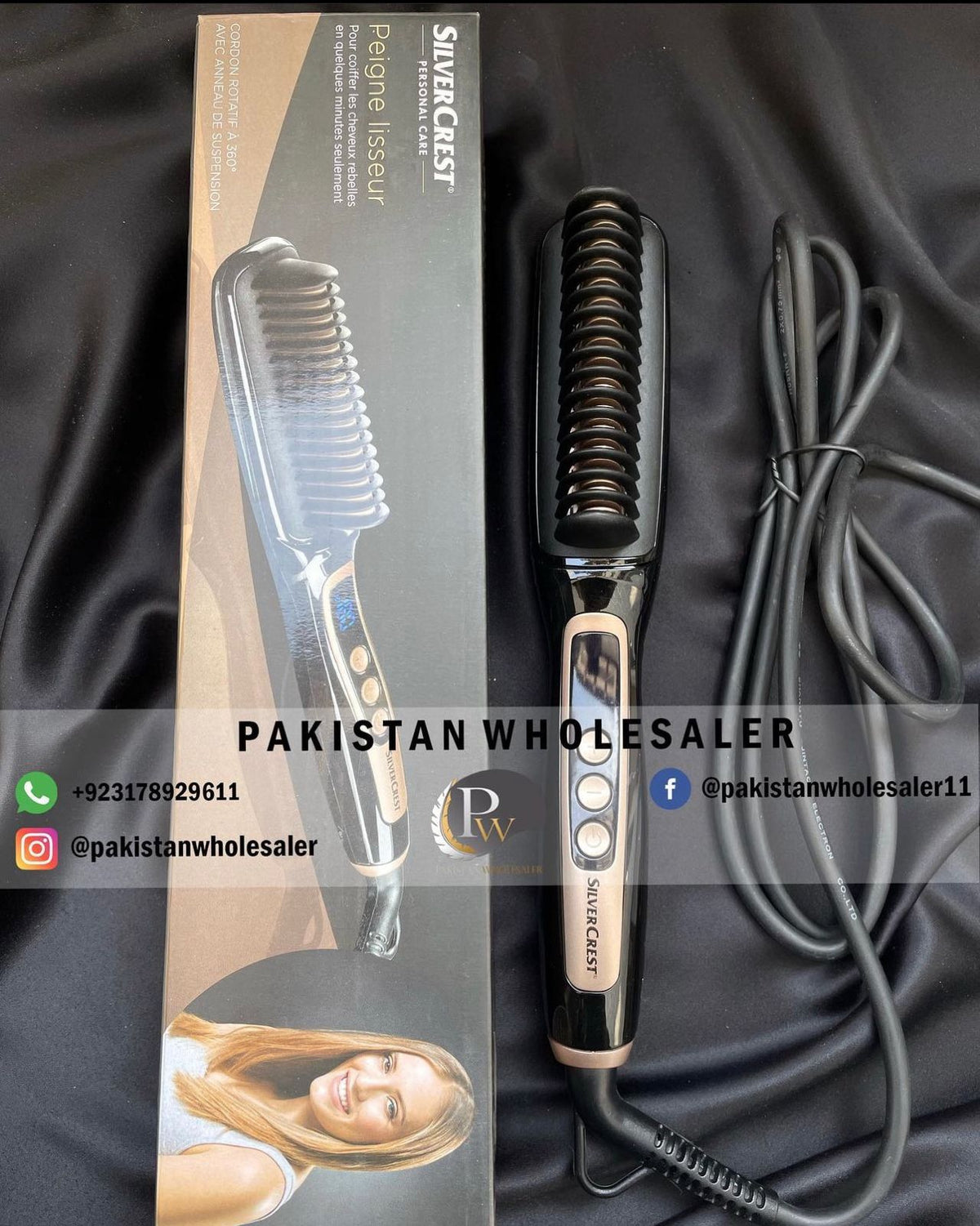 Silver Crest Hair Straightener Brush