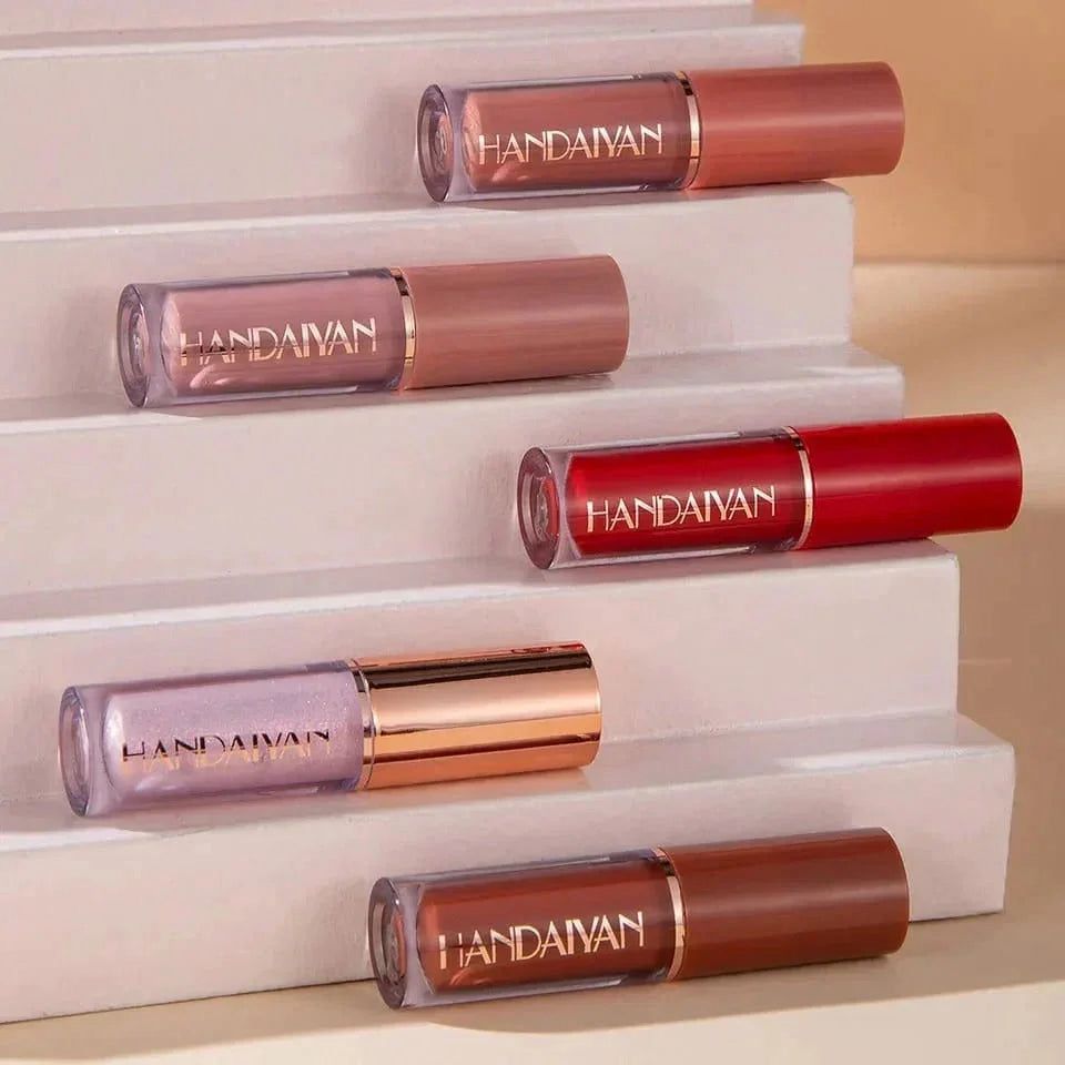 HANDAIYAN Super Glossy 12-Piece Lip Set | Vibrant Colors and Smooth Finish