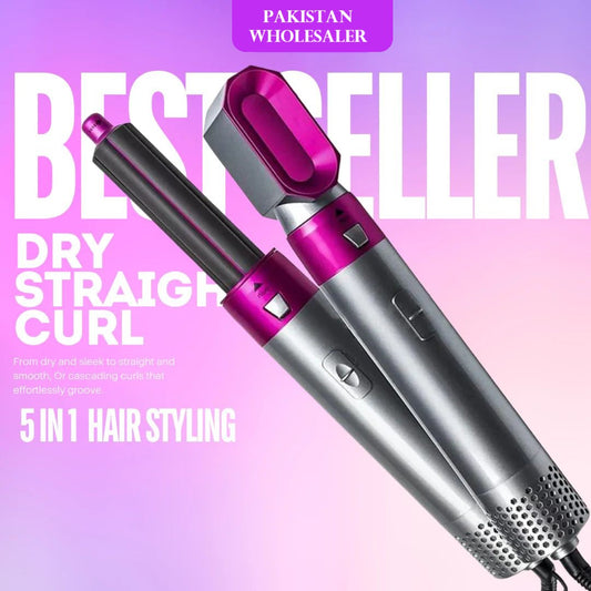 5 in 1 Air Wrap (New 2022 1000W Hot Air Brush + Hair Styler + Hair Straightening Brush + Automatic Curler)
